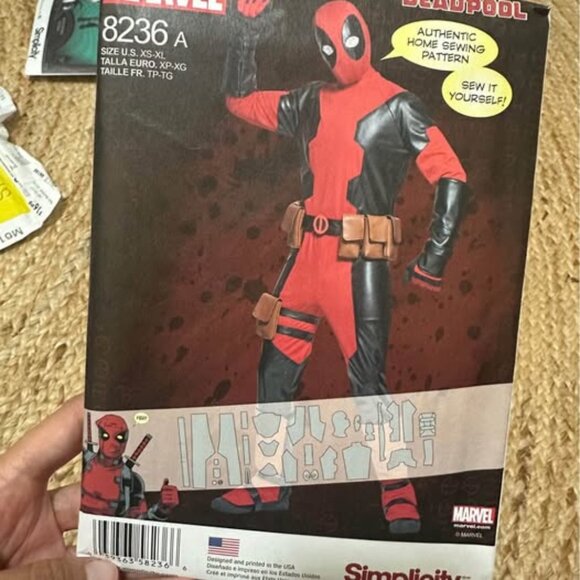 Other - Marvel Deadpool Costume Sewing Pattern – Simplicity 8236